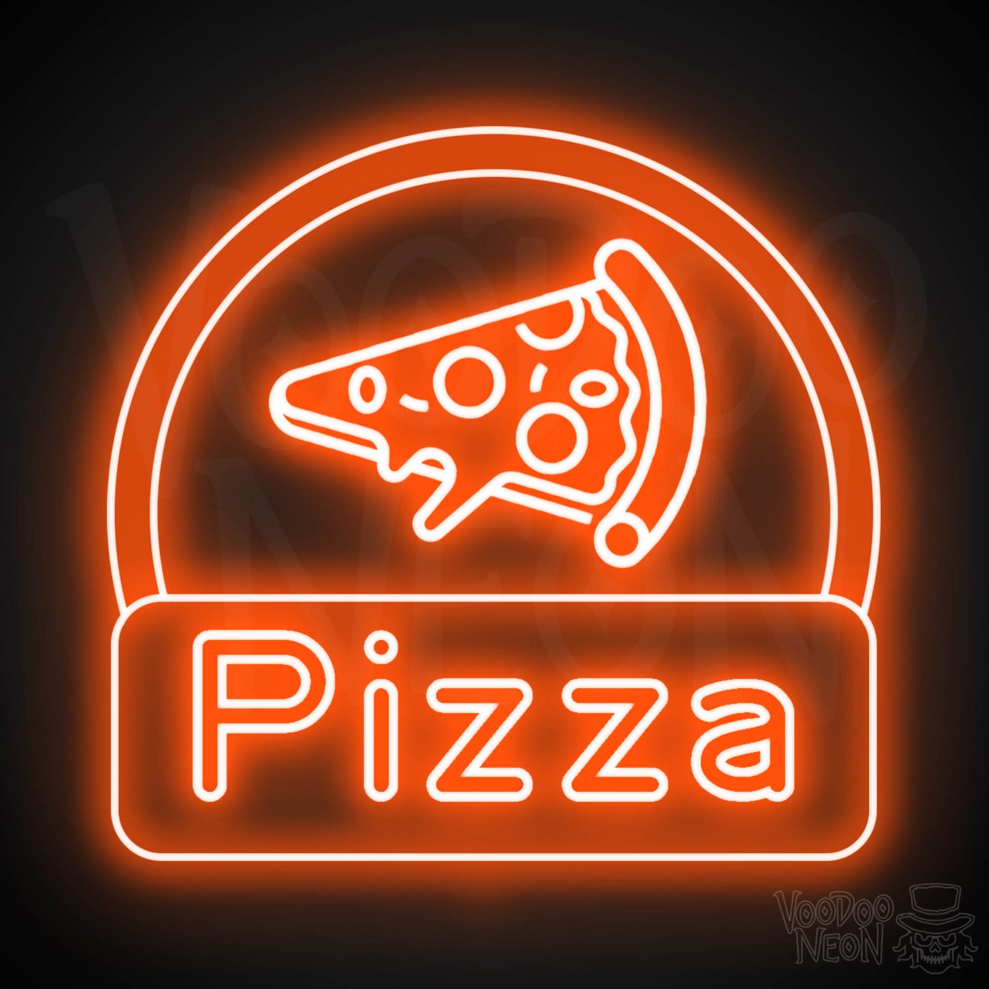 Neon Pizza Sign - Pizza Neon Sign - Pizza LED Sign - Wall Art - Color Orange