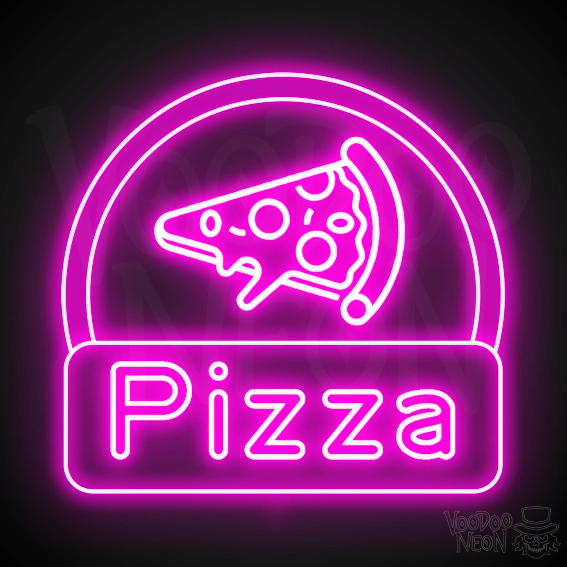 Neon Pizza Sign - Pizza Neon Sign - Pizza LED Sign - Wall Art - Color Pink