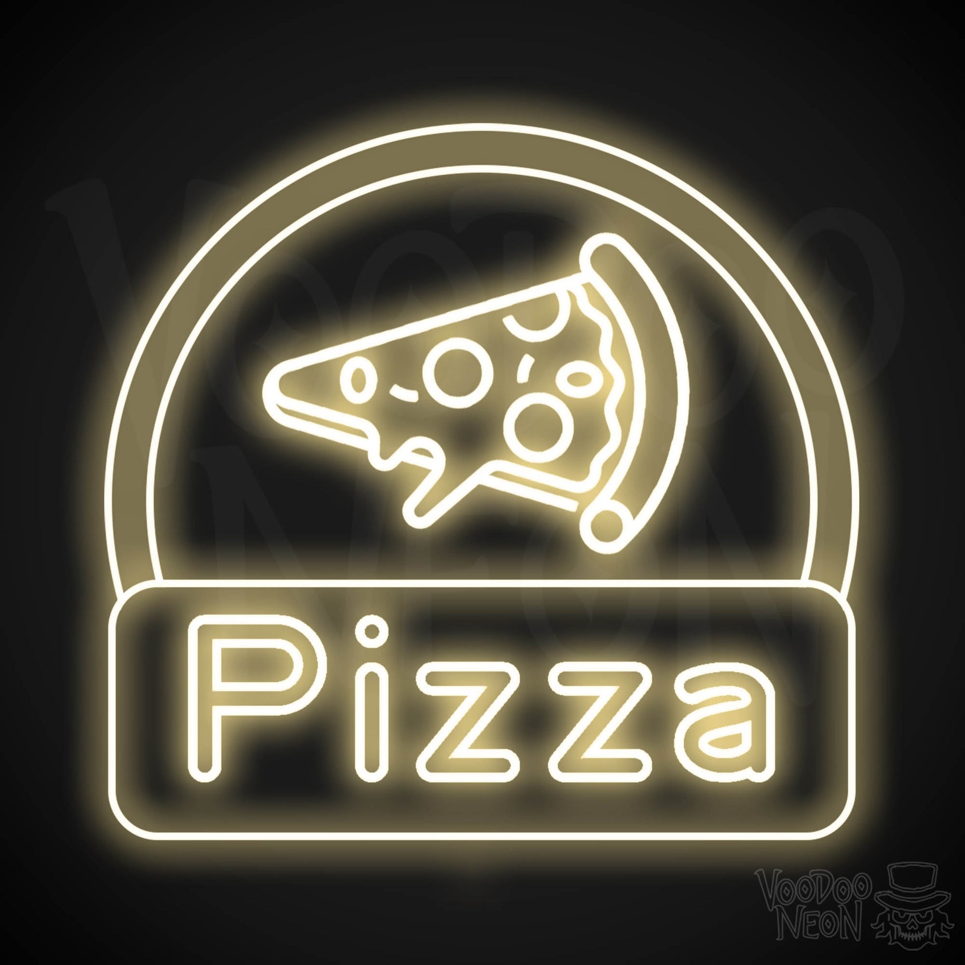 Neon Pizza Sign - Pizza Neon Sign - Pizza LED Sign - Wall Art - Color Warm White