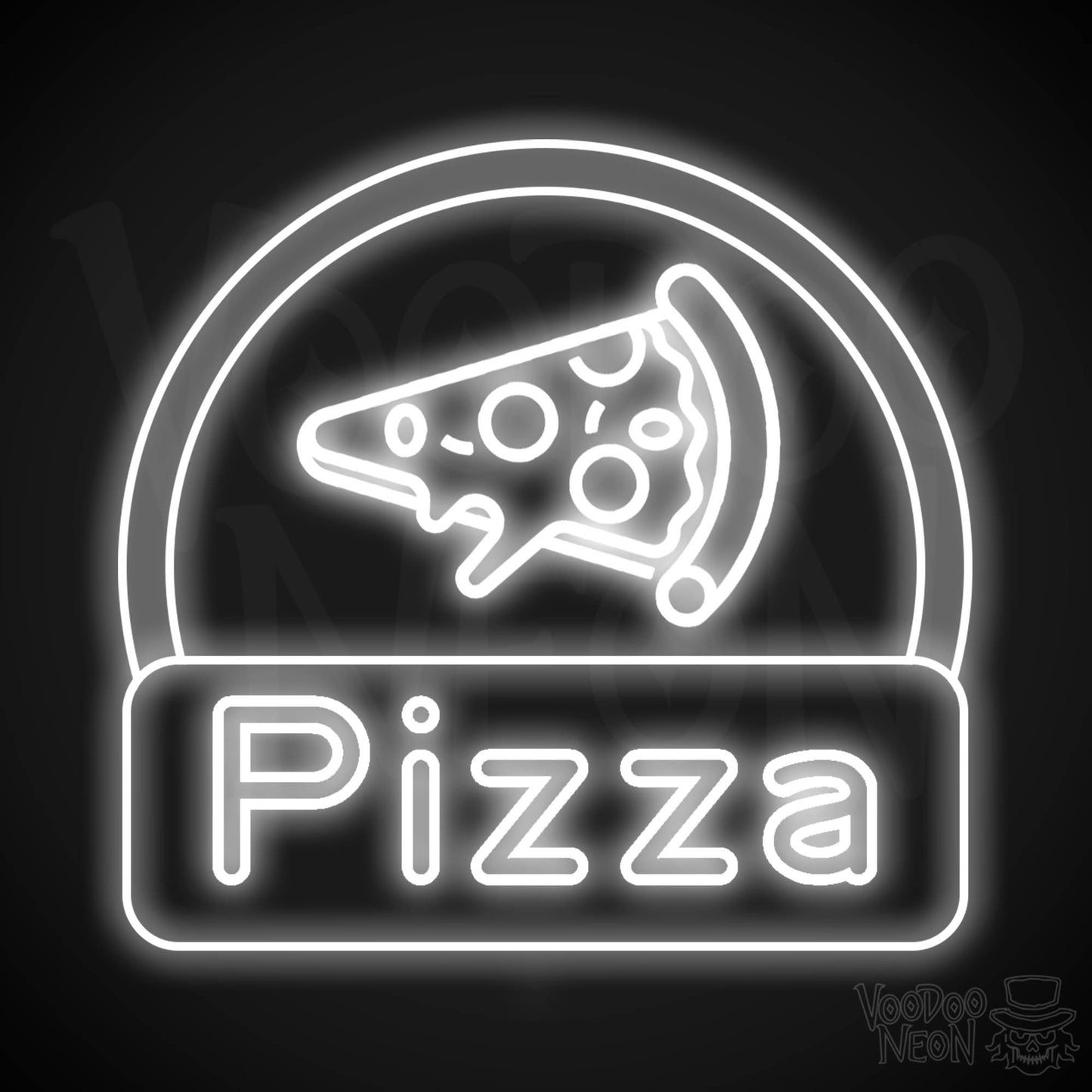 Neon Pizza Sign - Pizza Neon Sign - Pizza LED Sign - Wall Art - Color White