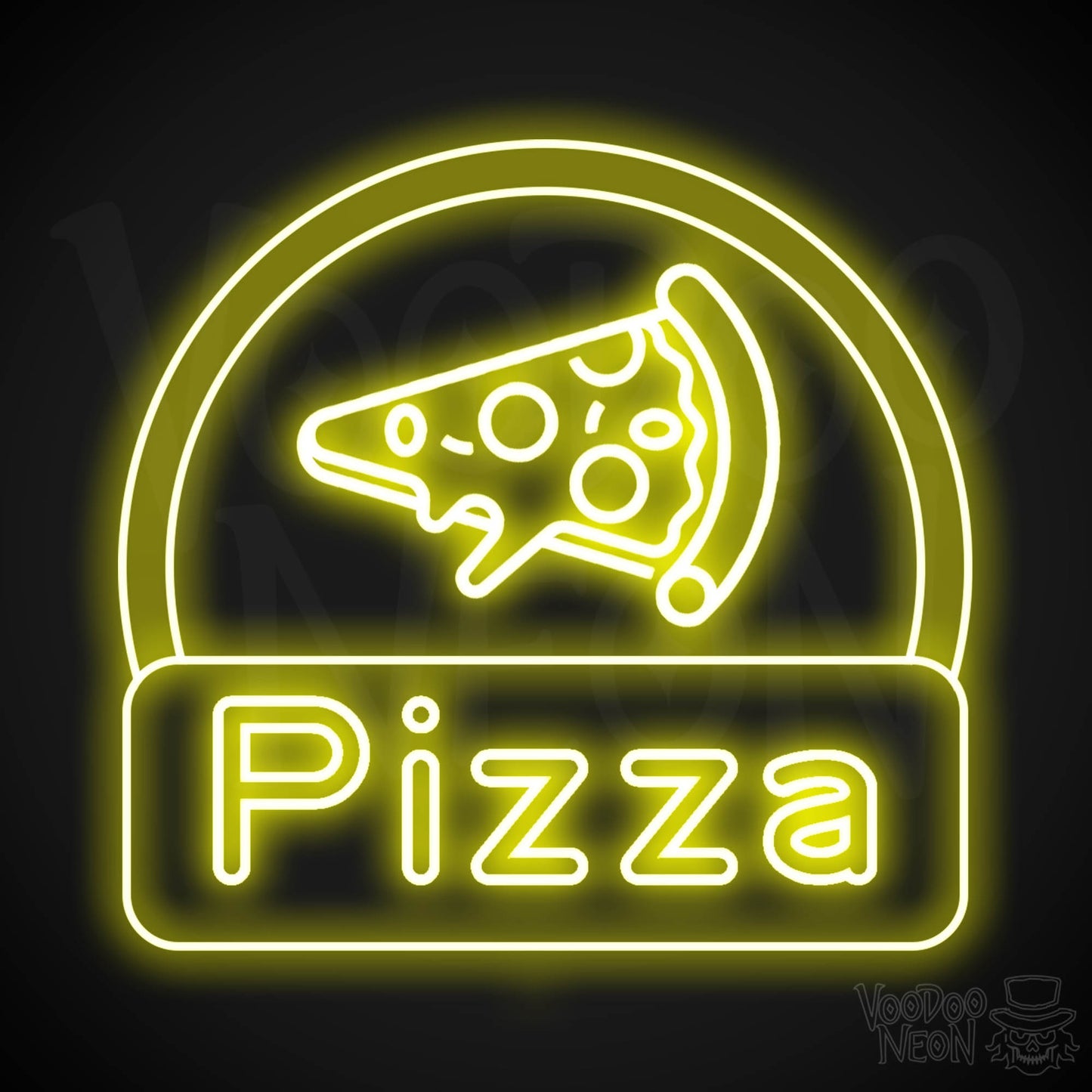 Neon Pizza Sign - Pizza Neon Sign - Pizza LED Sign - Wall Art - Color Yellow