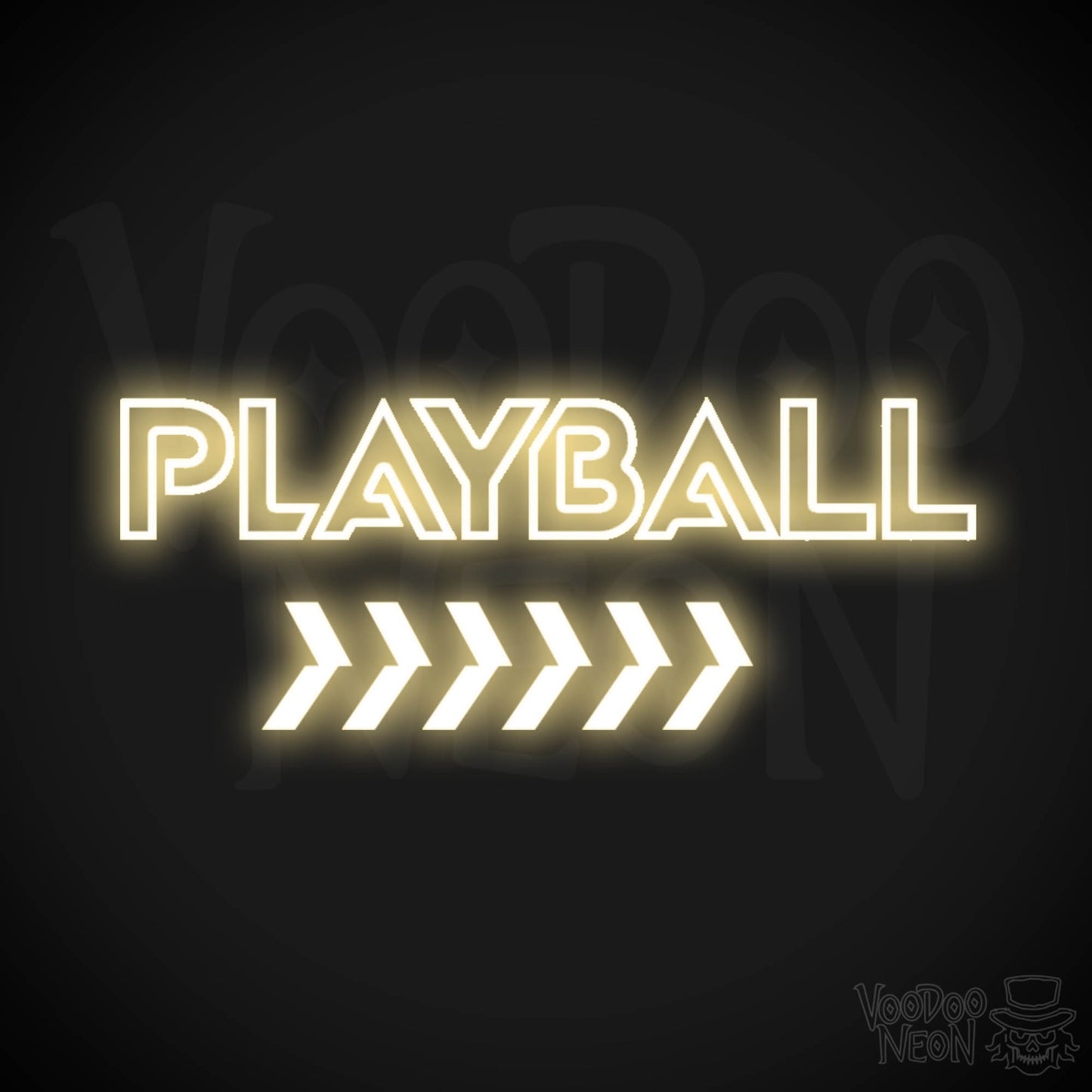 Play Ball Neon Sign - Neon Play Ball Sign - Baseball Neon Sign - Color Warm White