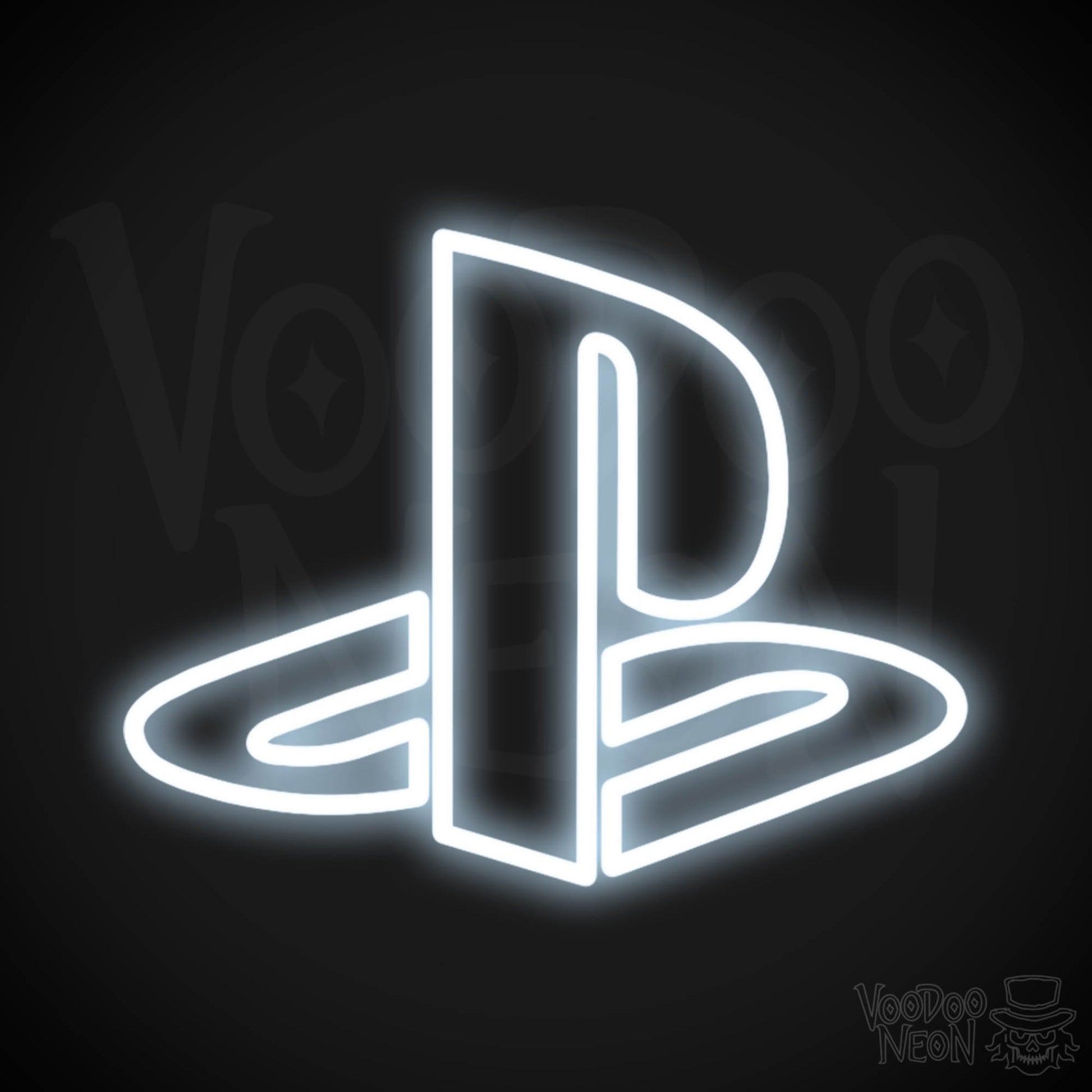 Playstation Neon Sign - Neon Playstation Sign - Color Cool White
