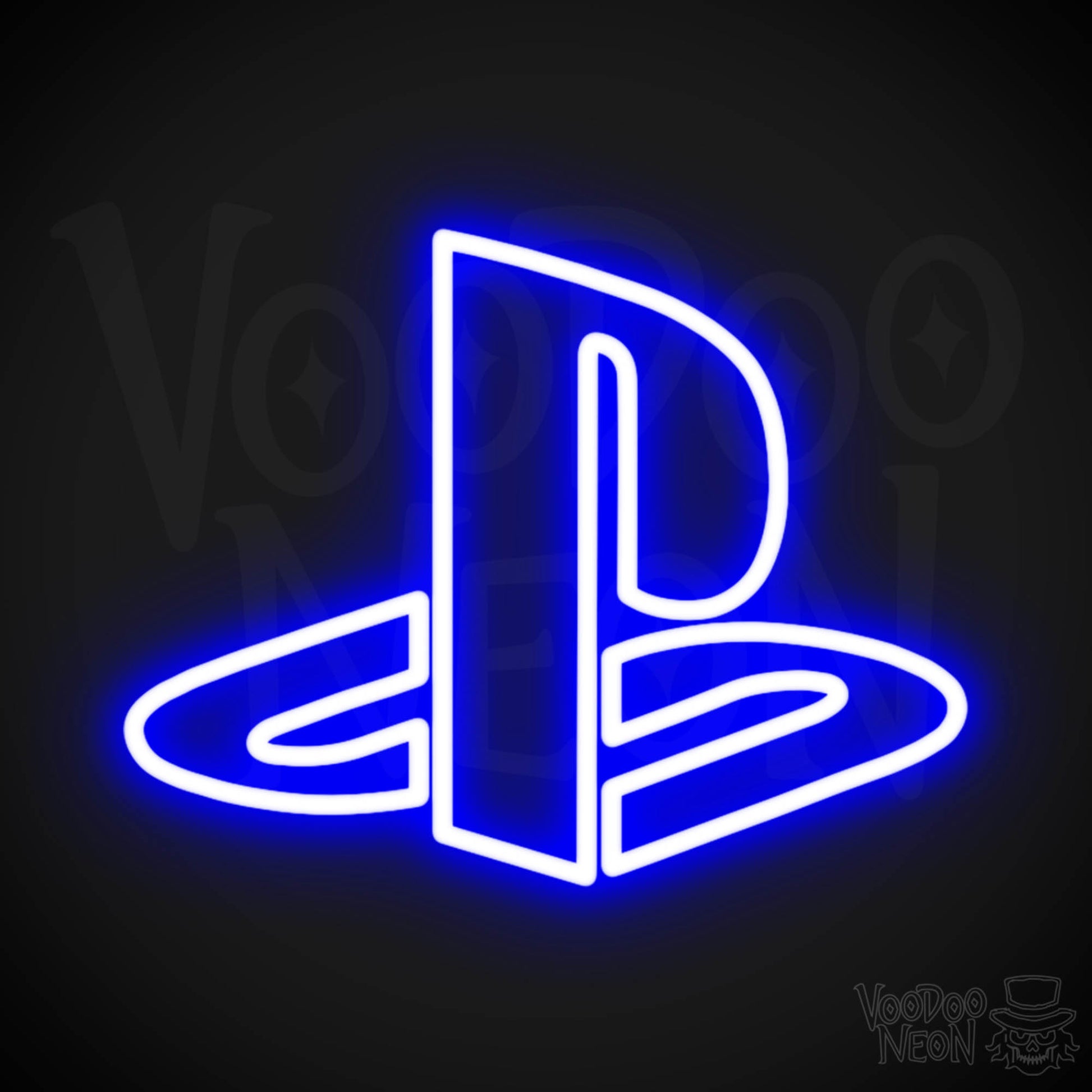 Playstation Neon Sign - Neon Playstation Sign - Color Dark Blue