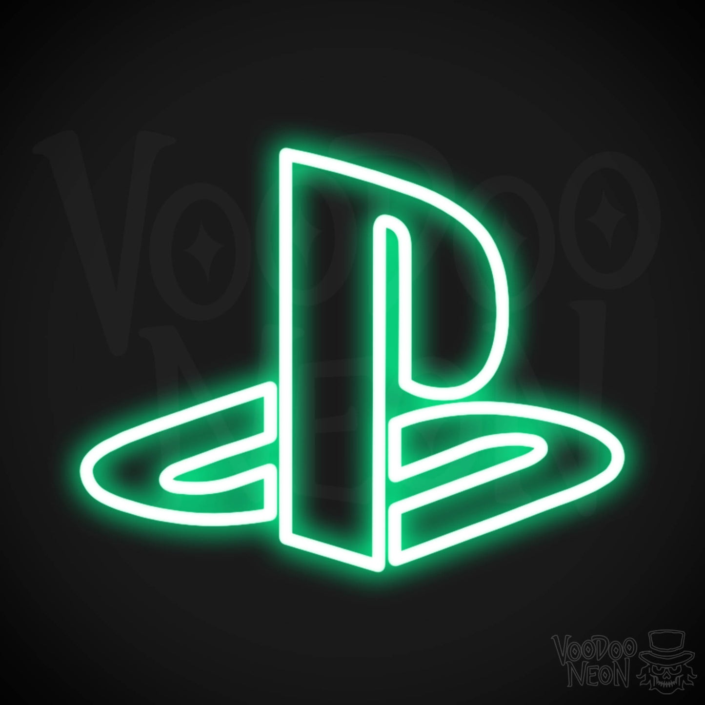 Playstation Neon Sign - Neon Playstation Sign - Color Green