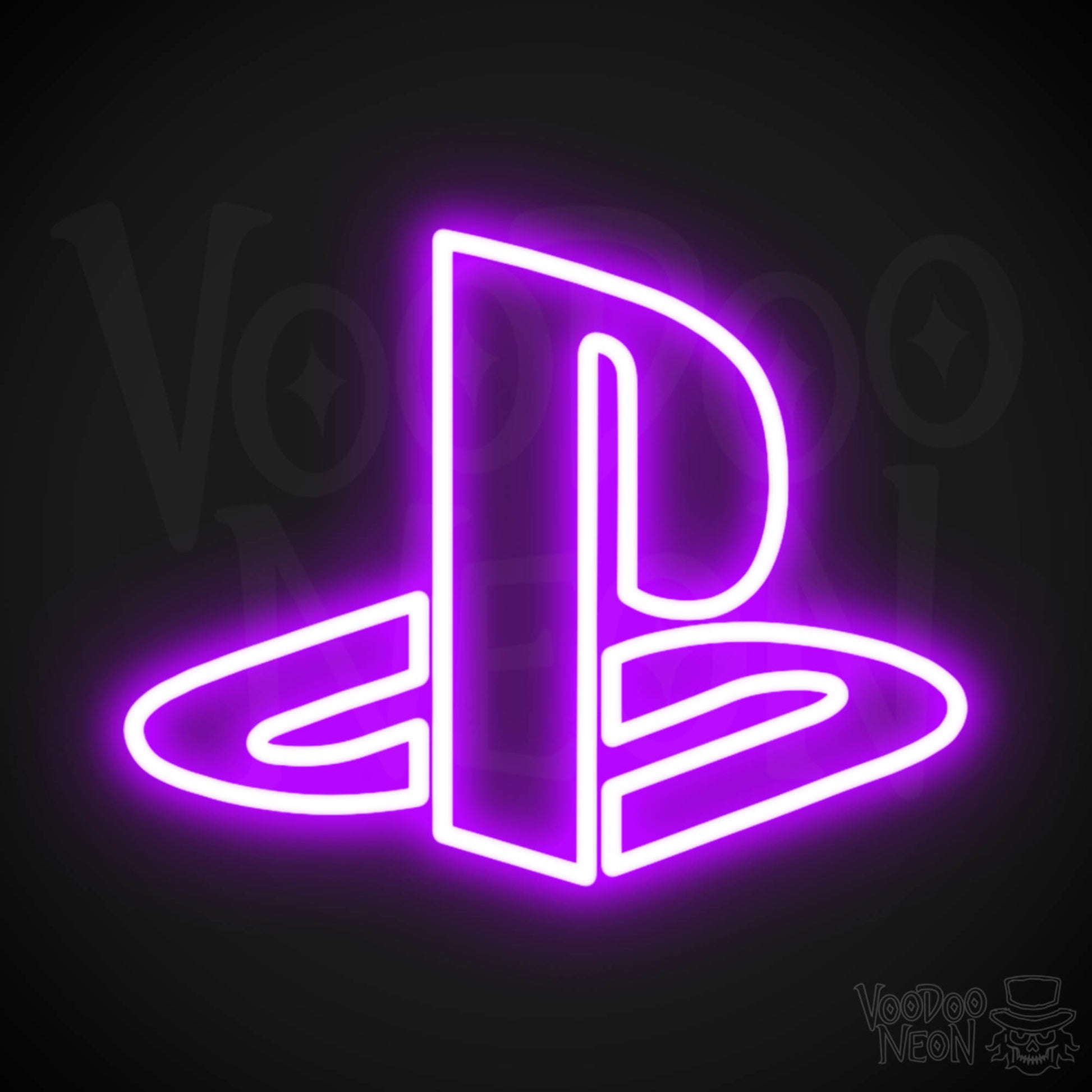 Playstation Neon Sign - Neon Playstation Sign - Color Purple