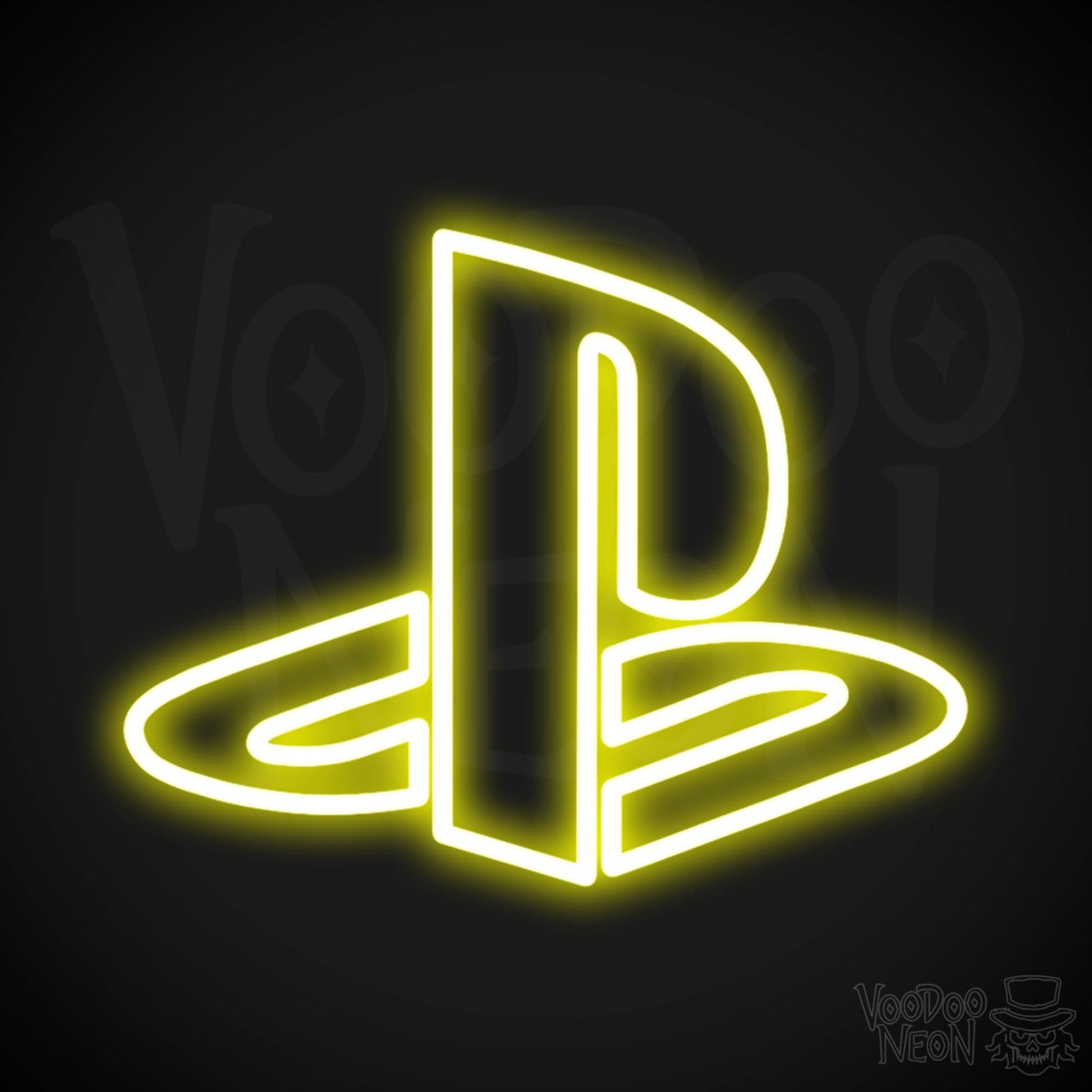 Playstation Neon Sign - Neon Playstation Sign - Color Yellow