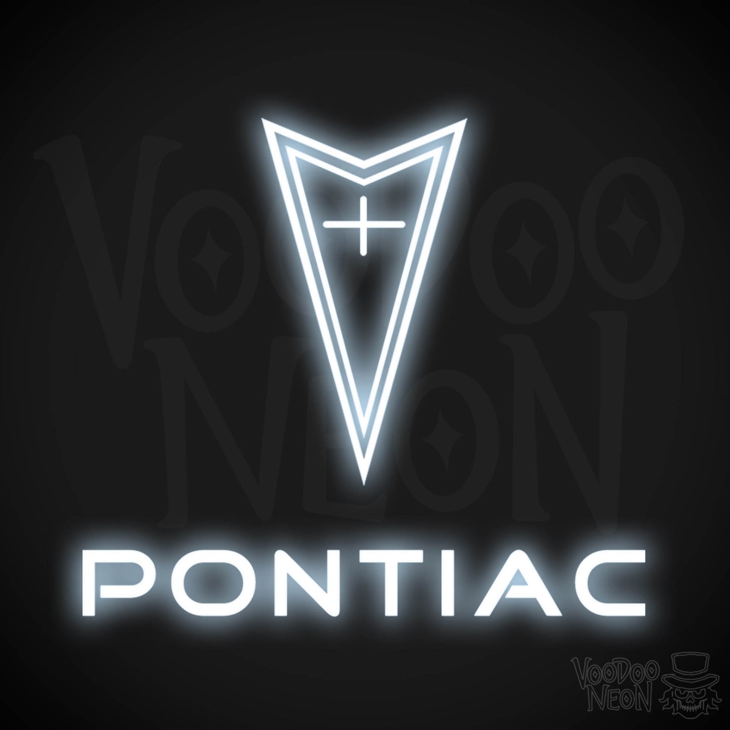 Pontiac Neon Sign - Pontiac Sign - Pontiac Decor - Wall Art - Color Cool White