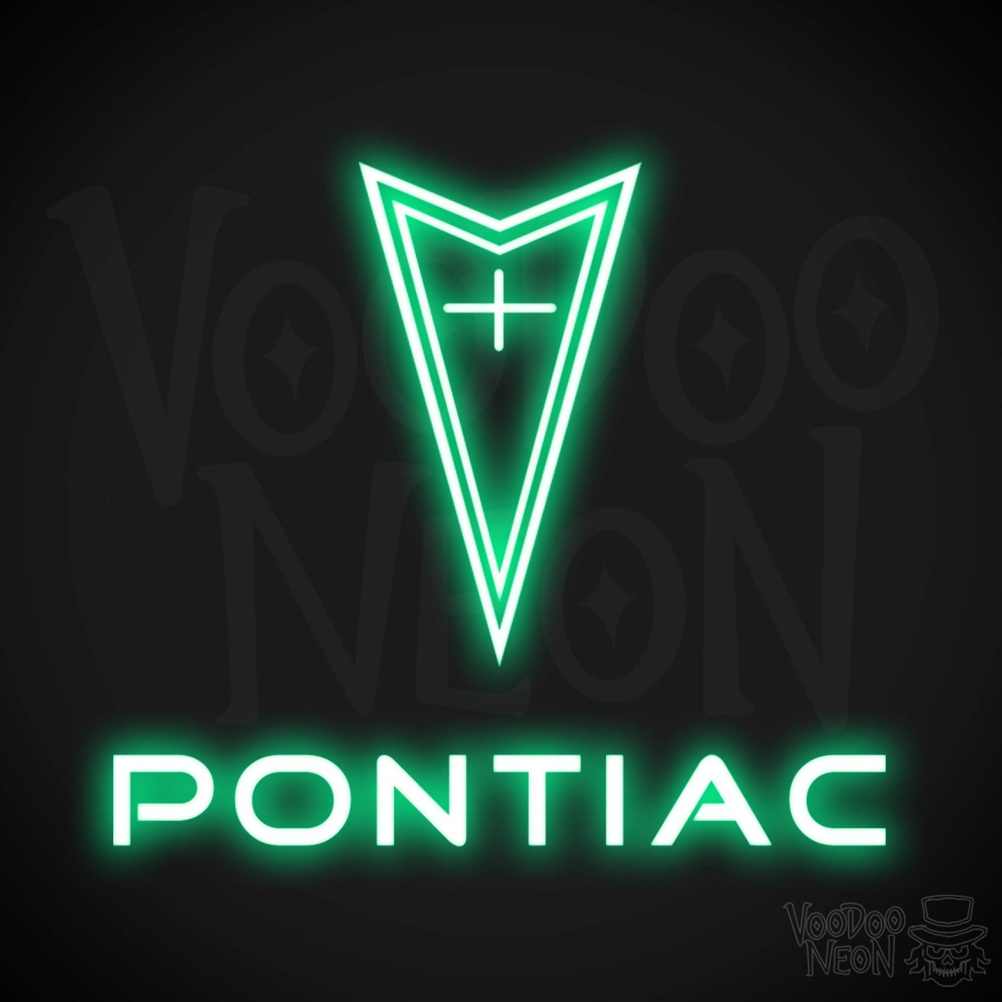 Pontiac Neon Sign - Pontiac Sign - Pontiac Decor - Wall Art - Color Green