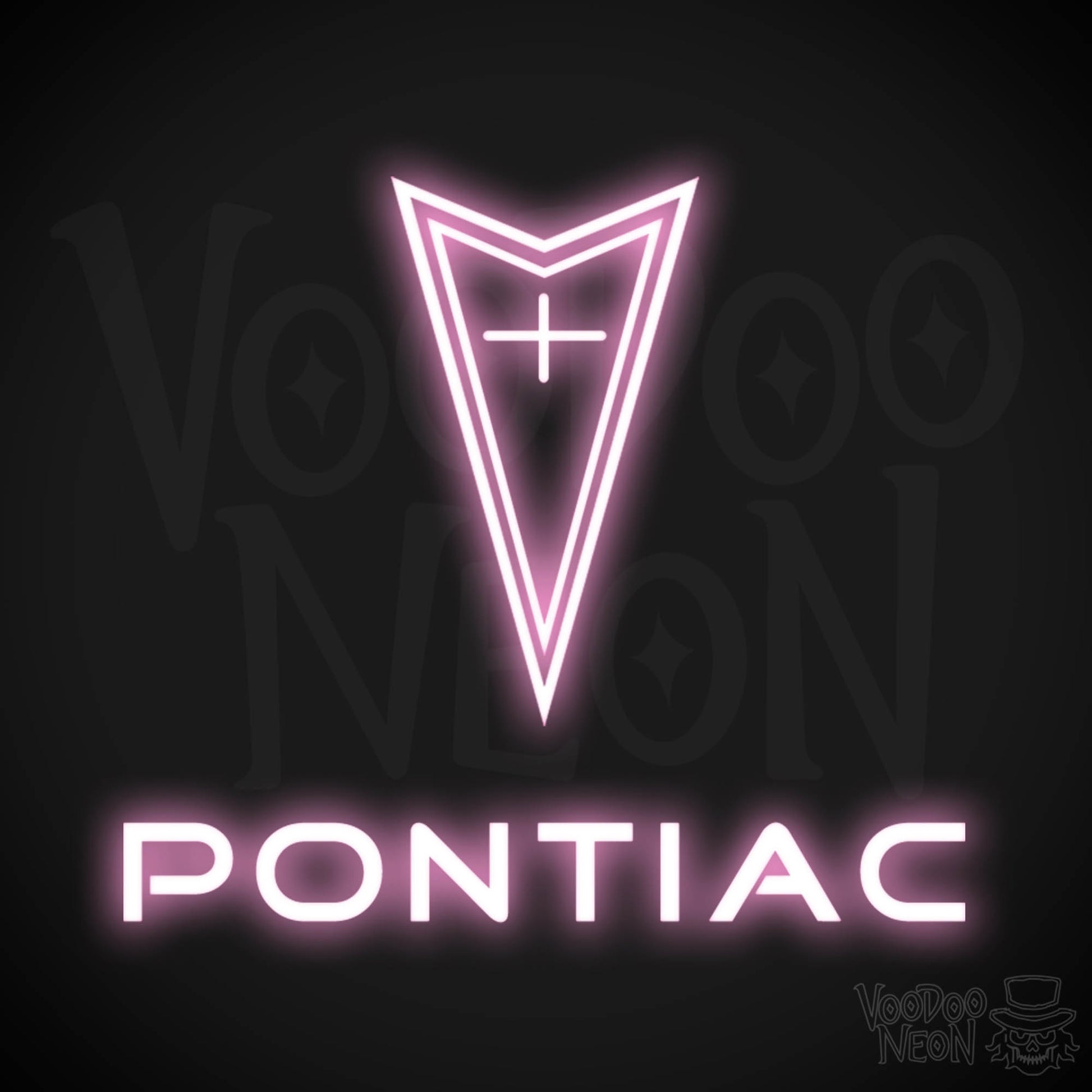 Pontiac Neon Sign - Pontiac Sign - Pontiac Decor - Wall Art - Color Light Pink