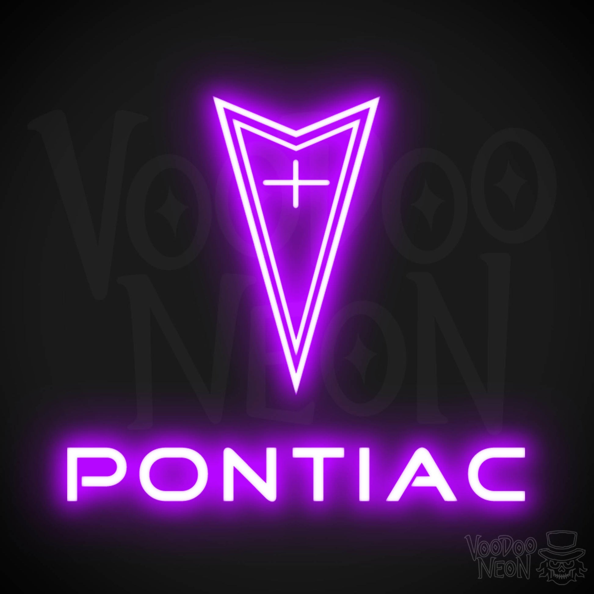 Pontiac Neon Sign - Pontiac Sign - Pontiac Decor - Wall Art - Color Purple