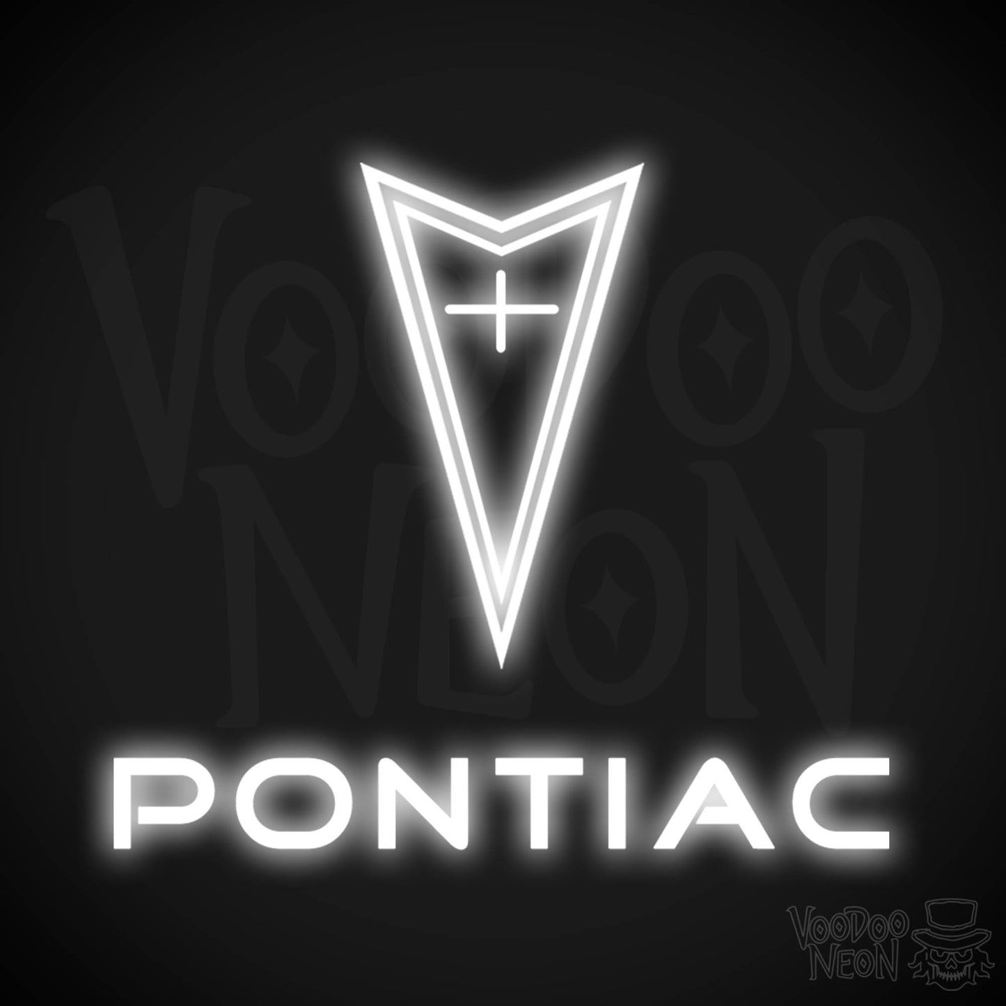 Pontiac Neon Sign - Pontiac Sign - Pontiac Decor - Wall Art - Color White