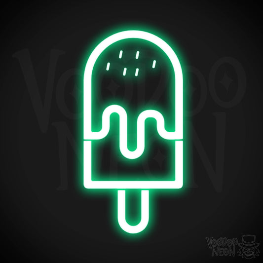 Popsicle Neon Sign - Popsicle Neon Wall Art - Color Green