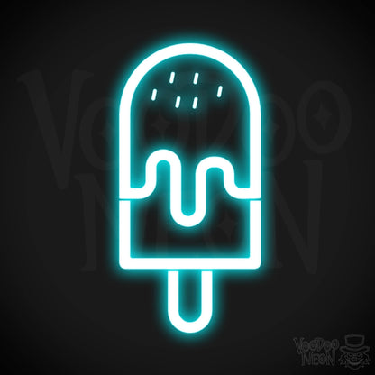 Popsicle Neon Sign - Popsicle Neon Wall Art - Color Ice Blue