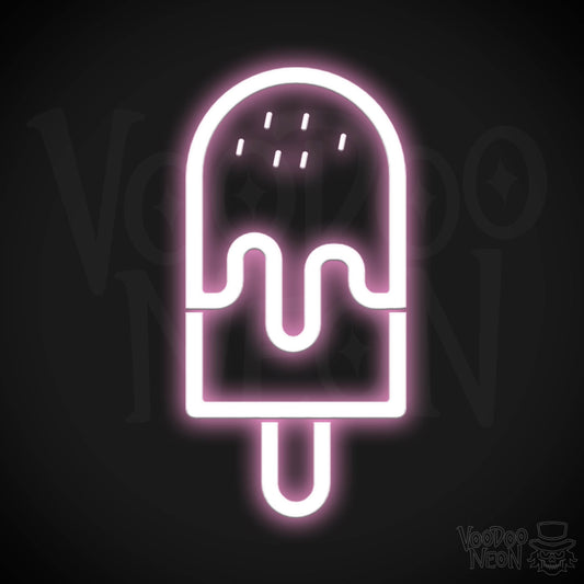 Popsicle Neon Sign - Popsicle Neon Wall Art - Color Light Pink