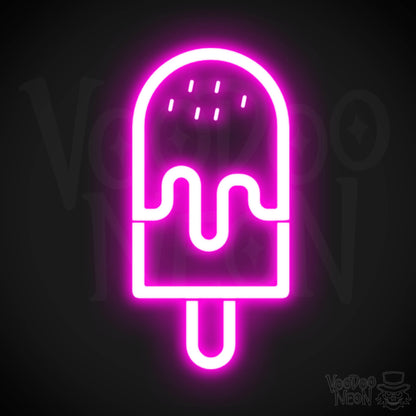 Popsicle Neon Sign - Popsicle Neon Wall Art - Color Pink