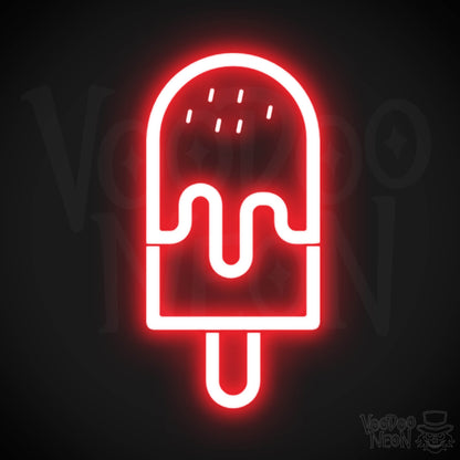 Popsicle Neon Sign - Popsicle Neon Wall Art - Color Red