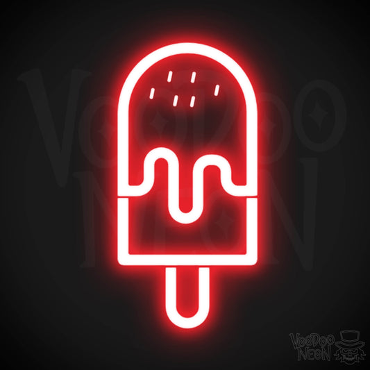 Popsicle Neon Sign - Popsicle Neon Wall Art - Color Red