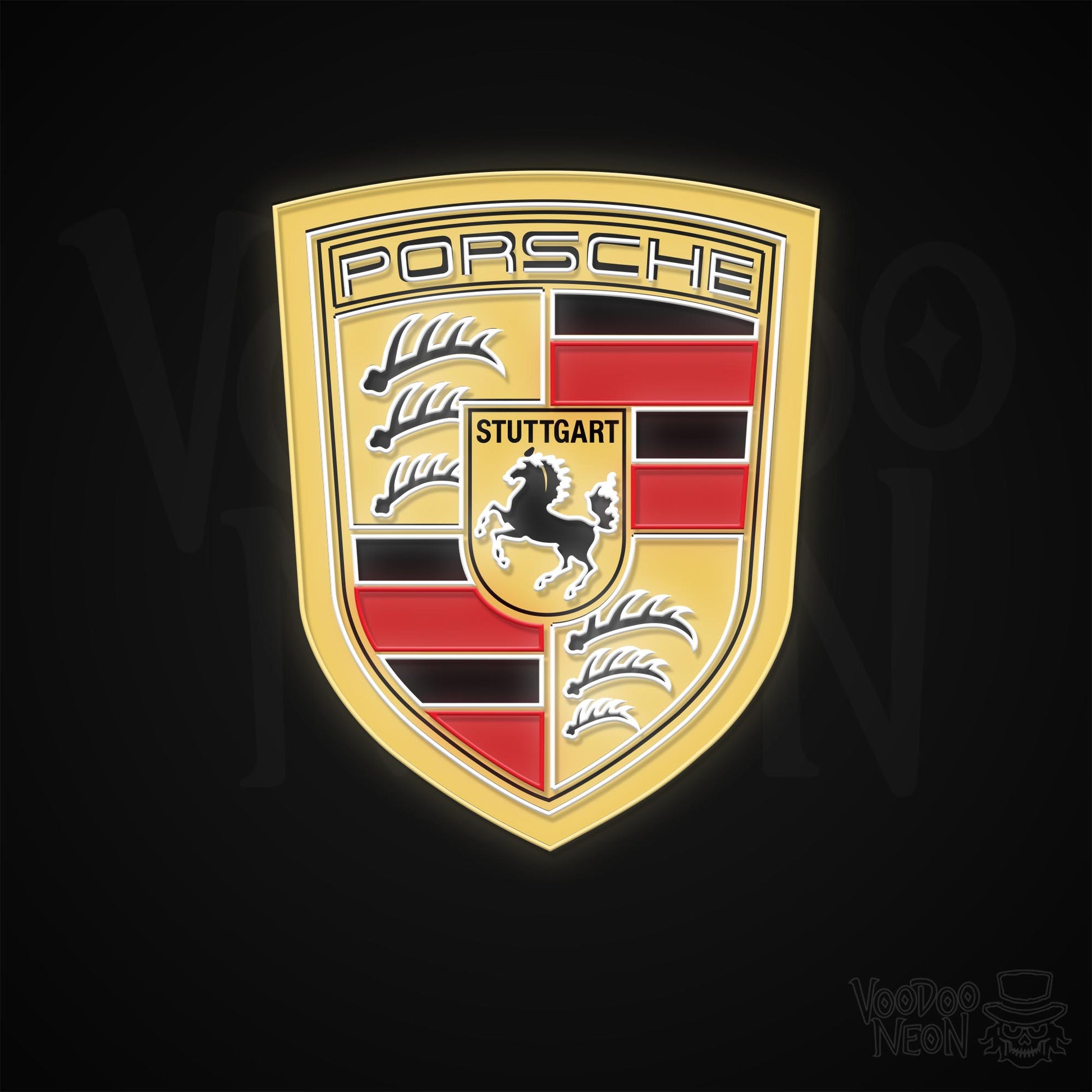 Porsche Crest neon sign