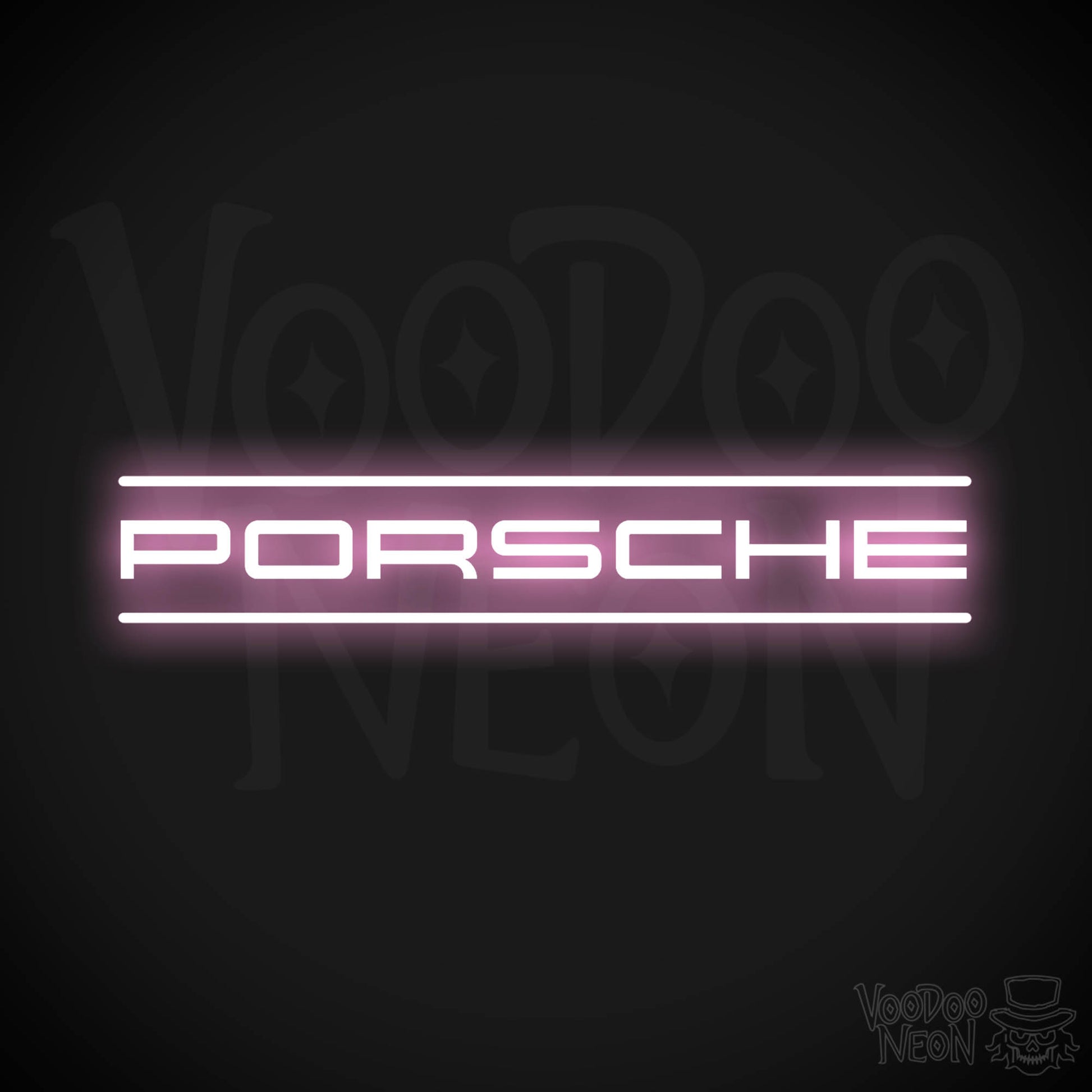 Porsche Neon Sign - Porsche Sign - Porsche Decor - Wall Art - Color Light Pink