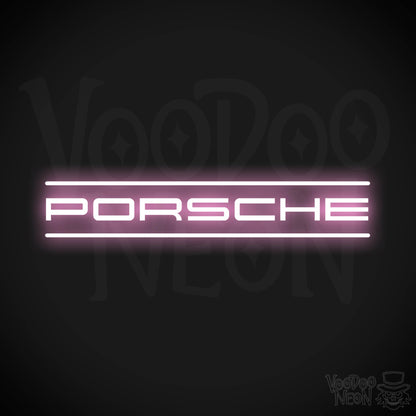 Porsche Neon Sign - Porsche Sign - Porsche Decor - Wall Art - Color Light Pink