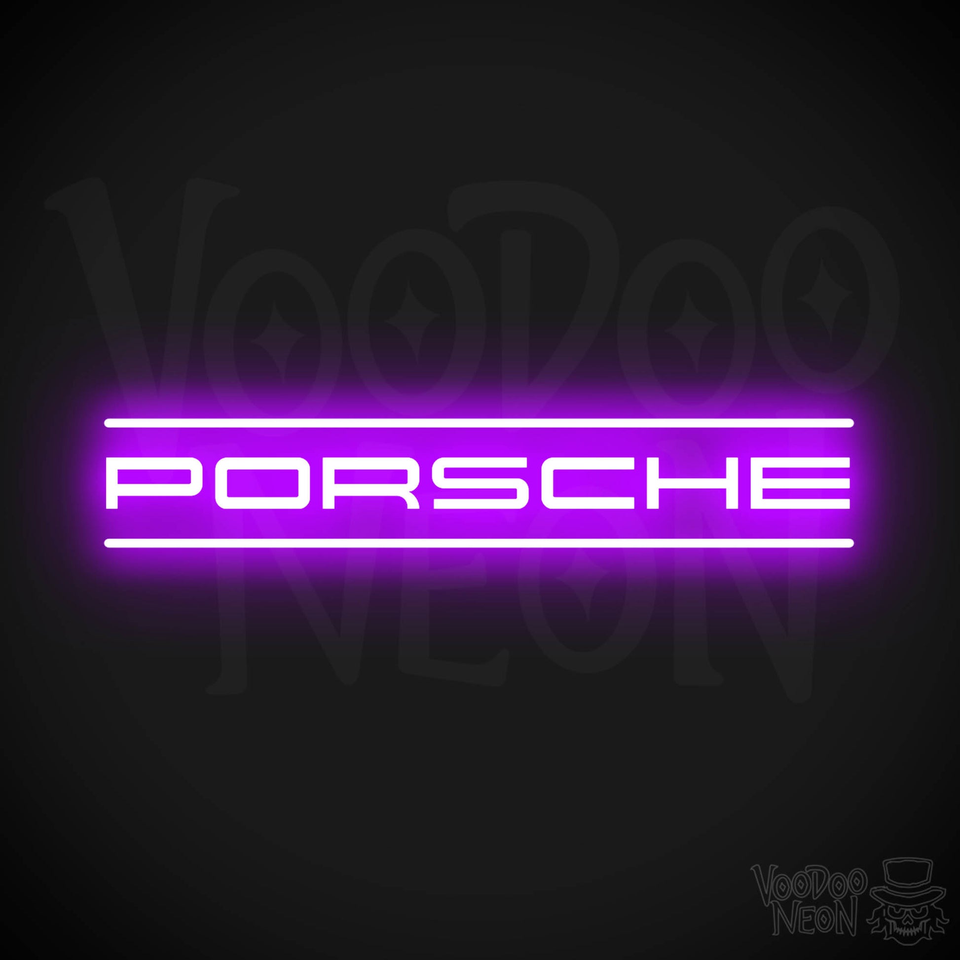Porsche Neon Sign - Porsche Sign - Porsche Decor - Wall Art - Color Purple