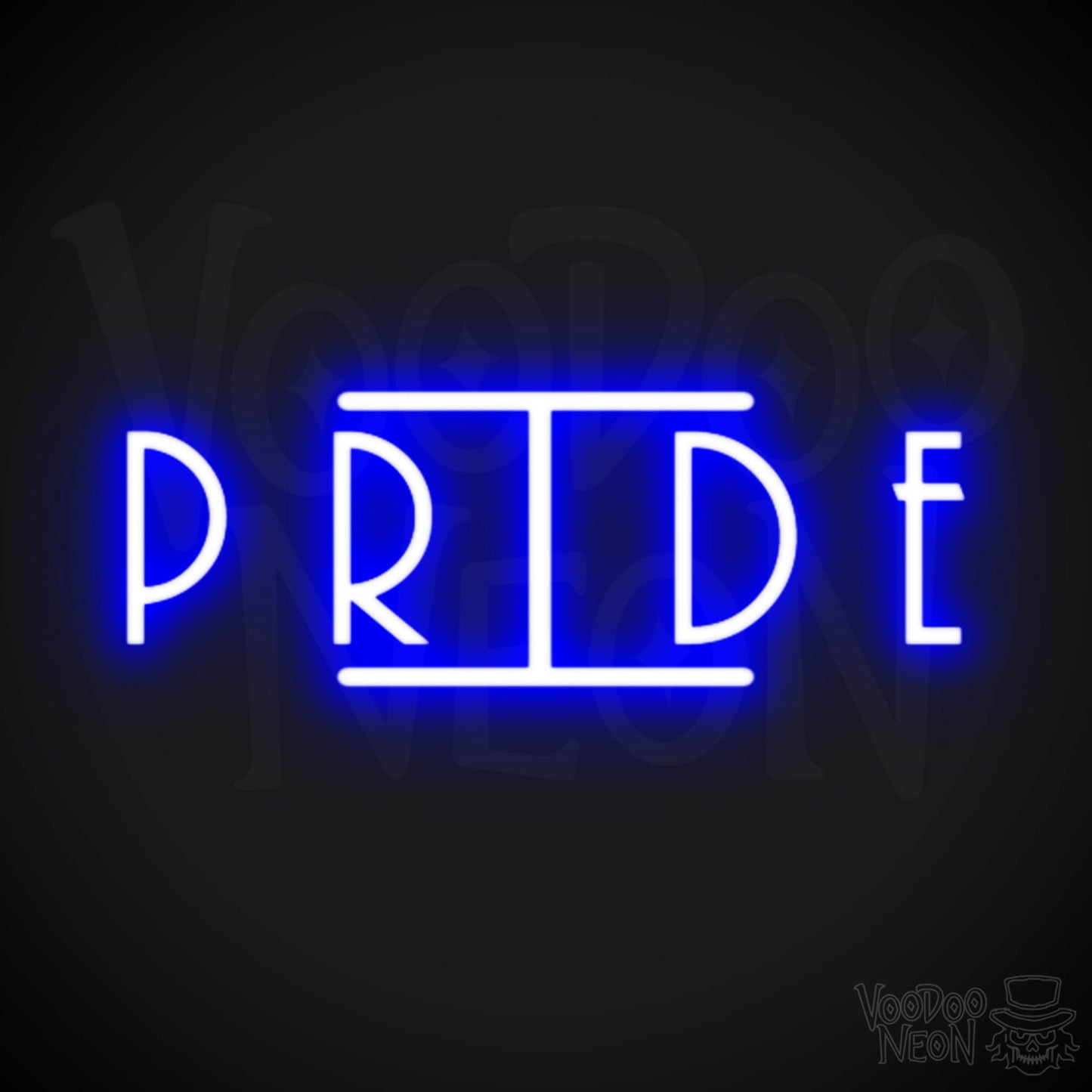 Pride Neon Sign - Neon Pride Sign - Color Dark Blue