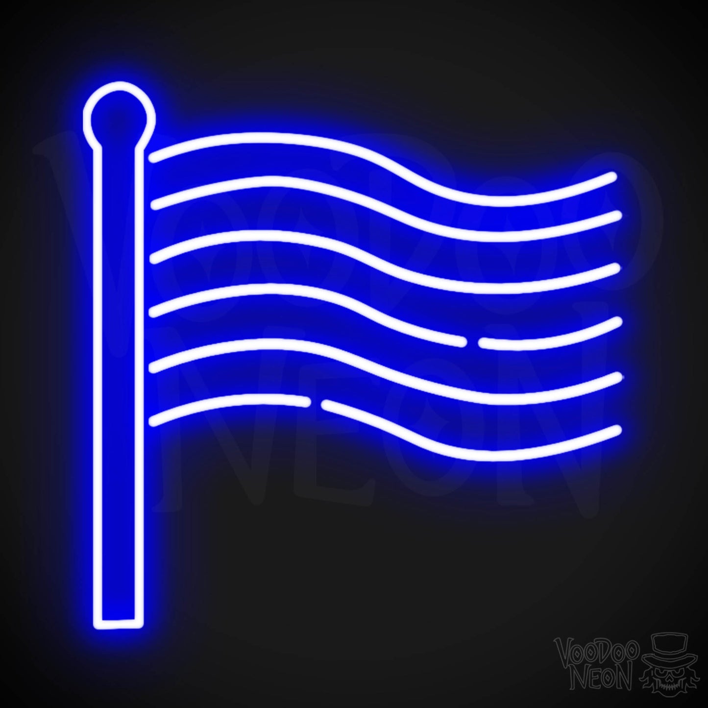 Neon Pride Flag - Neon Pride Flag Sign - LGBTQ Pride Flag - LED Sign - Color Dark Blue