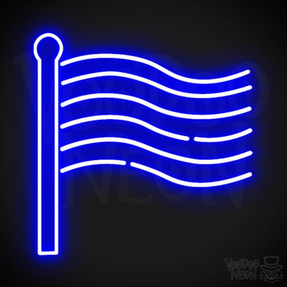 Neon Pride Flag - Neon Pride Flag Sign - LGBTQ Pride Flag - LED Sign - Color Dark Blue