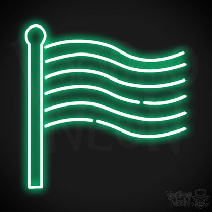 Neon Pride Flag - Neon Pride Flag Sign - LGBTQ Pride Flag - LED Sign - Color Green
