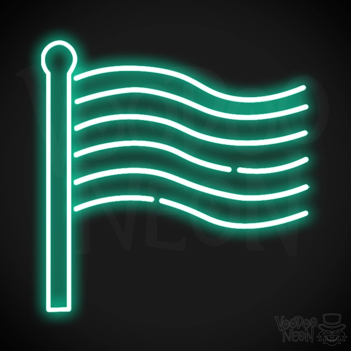 Neon Pride Flag - Neon Pride Flag Sign - LGBTQ Pride Flag - LED Sign - Color Light Green