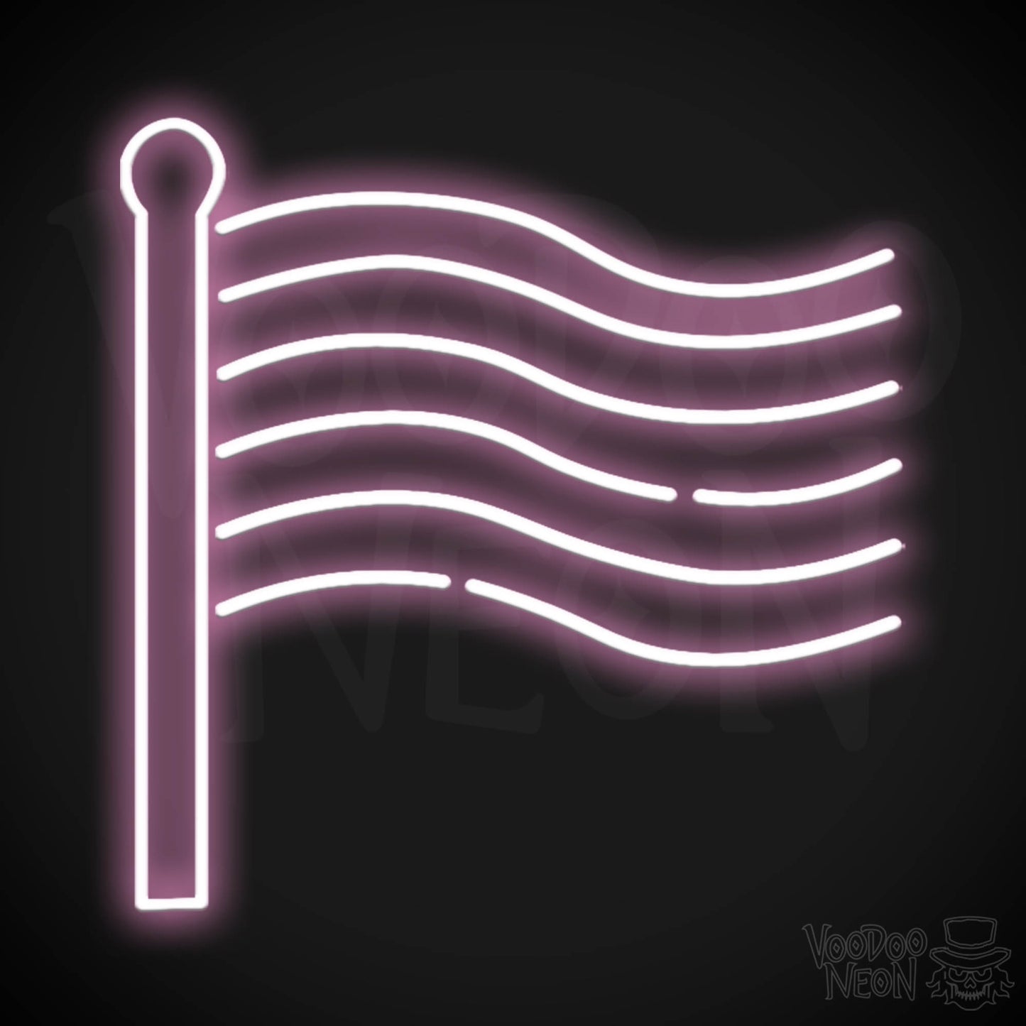 Neon Pride Flag - Neon Pride Flag Sign - LGBTQ Pride Flag - LED Sign - Color Light Pink