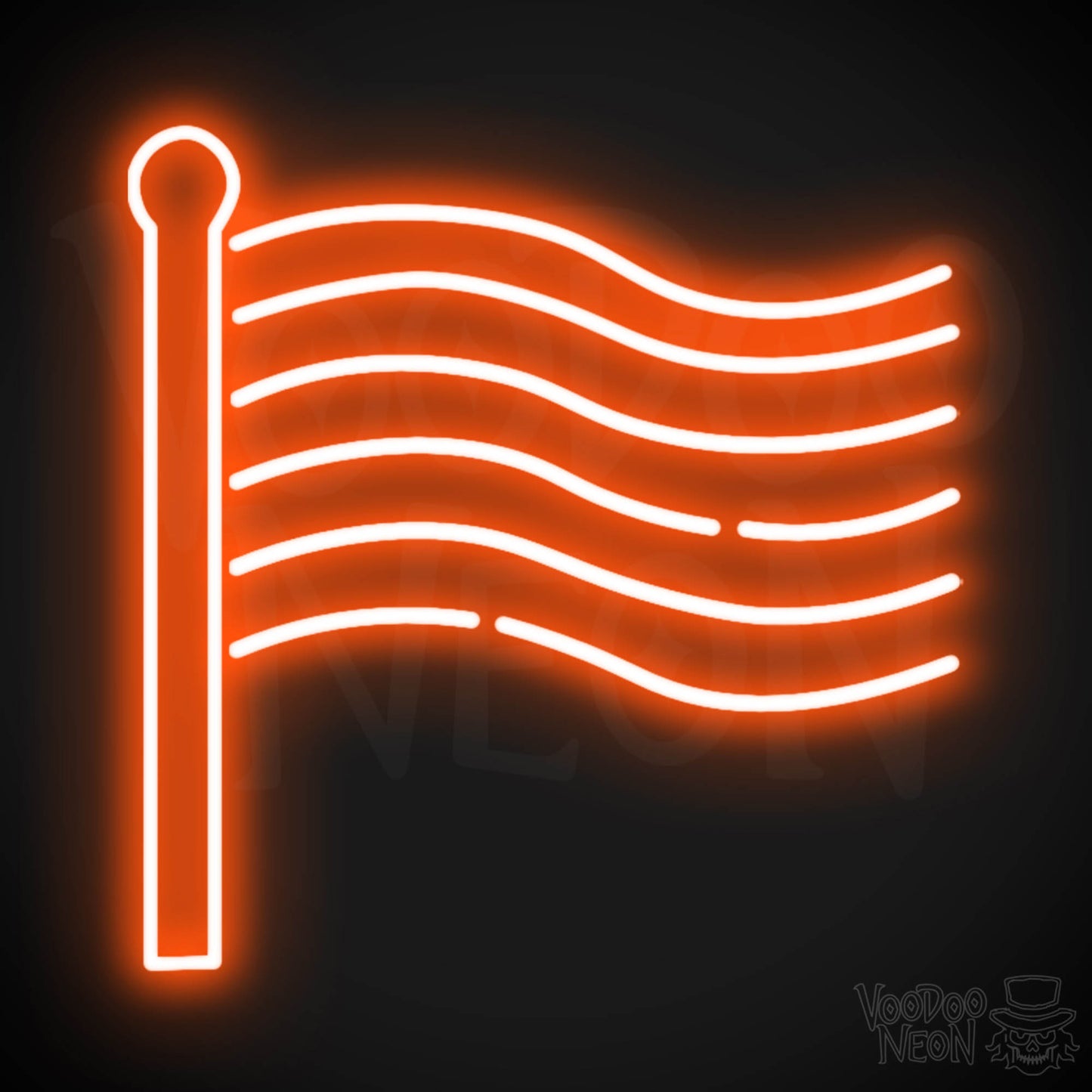 Neon Pride Flag - Neon Pride Flag Sign - LGBTQ Pride Flag - LED Sign - Color Orange