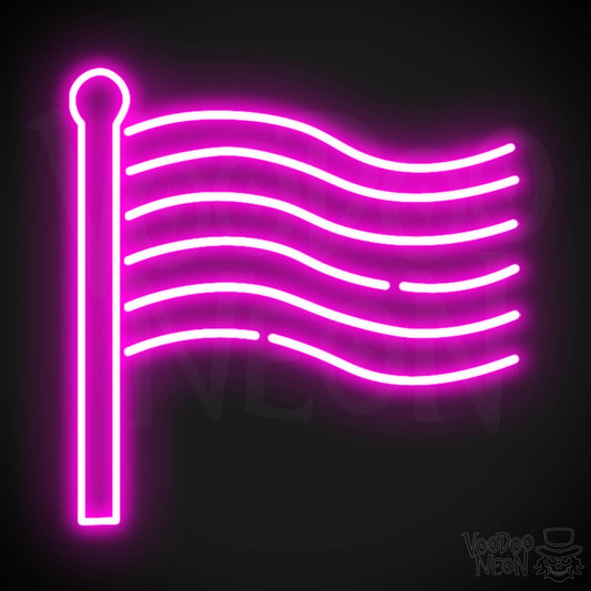 Neon Pride Flag - Neon Pride Flag Sign - LGBTQ Pride Flag - LED Sign - Color Pink