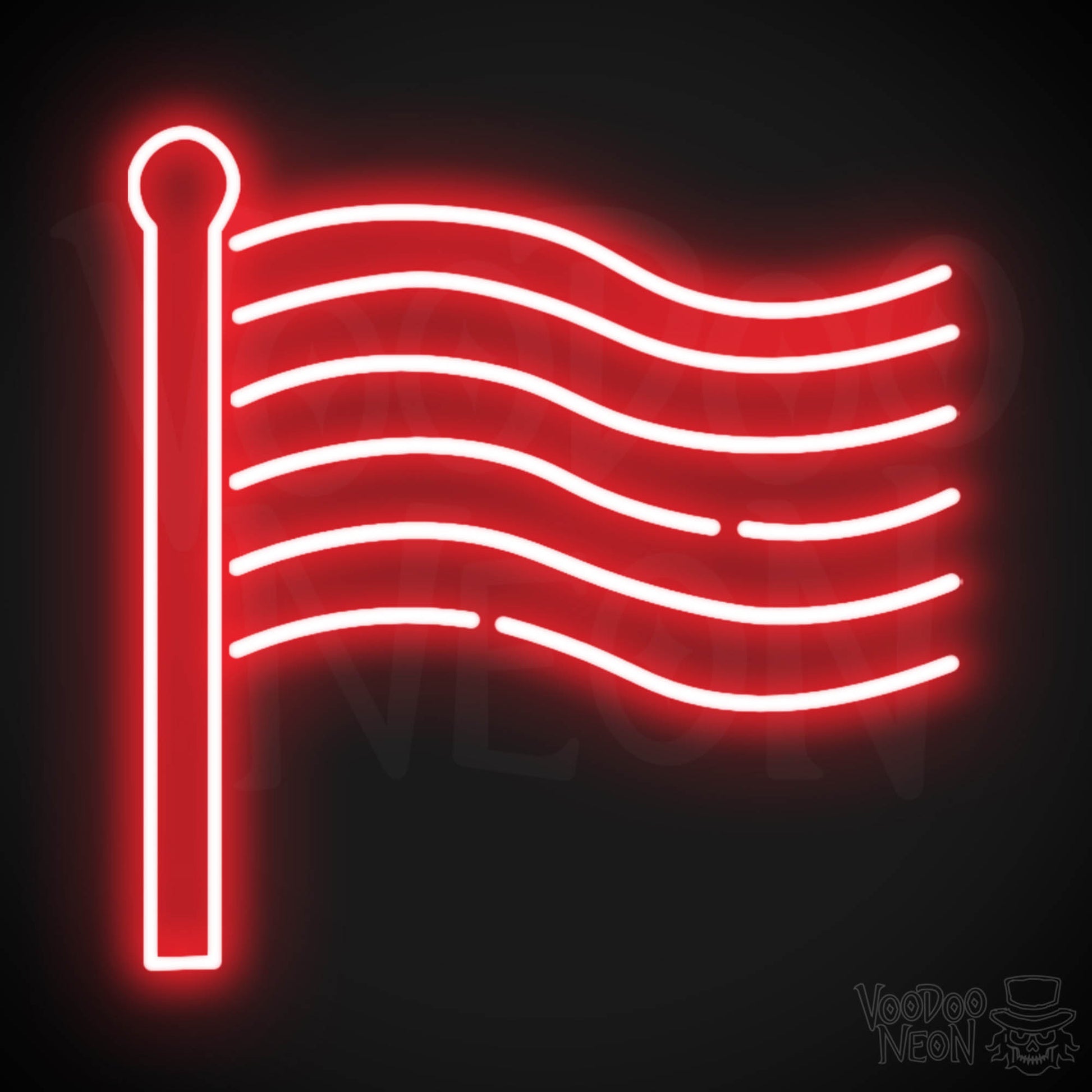 Neon Pride Flag - Neon Pride Flag Sign - LGBTQ Pride Flag - LED Sign - Color Red