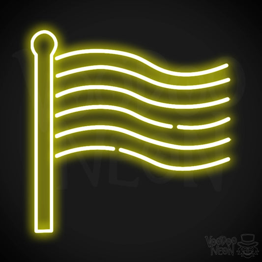 Neon Pride Flag - Neon Pride Flag Sign - LGBTQ Pride Flag - LED Sign - Color Yellow