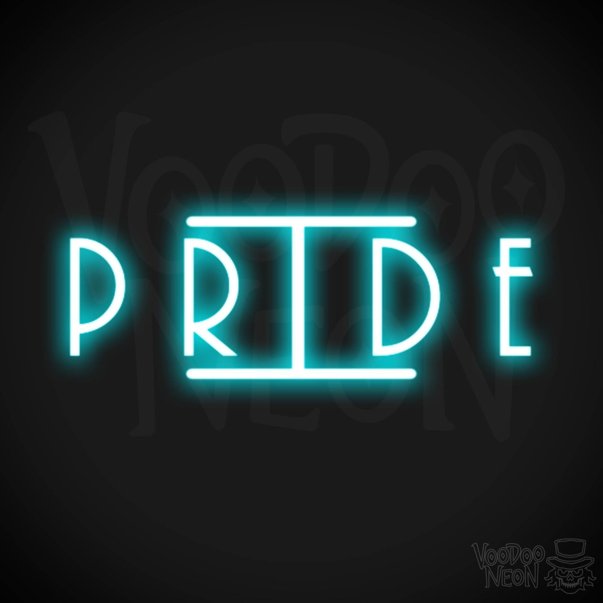 Pride Neon Sign - Neon Pride Sign - Color Ice Blue