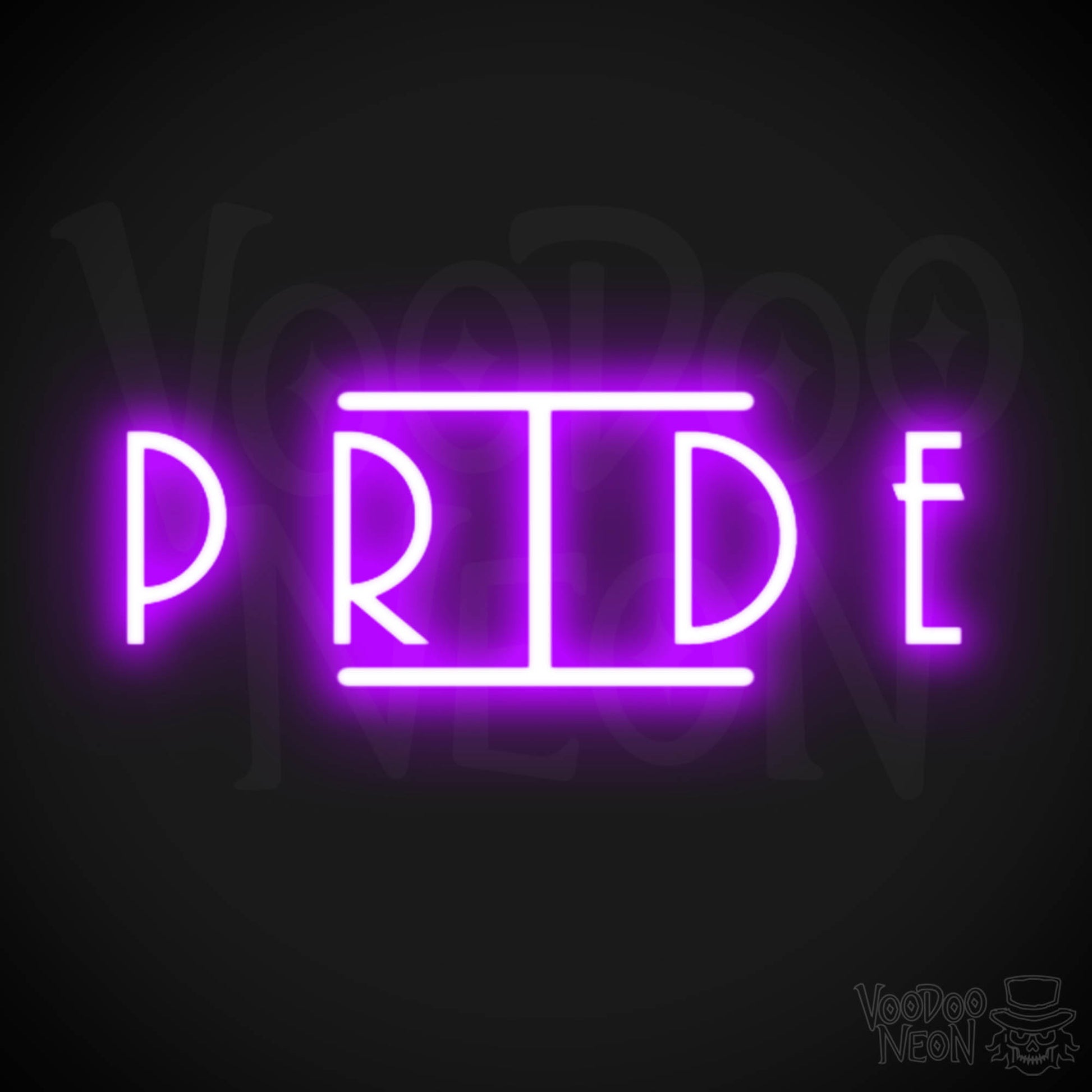 Pride Neon Sign - Neon Pride Sign - Color Purple