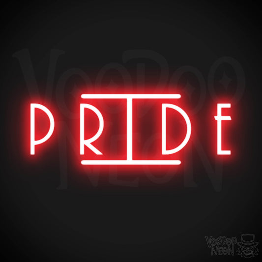Pride Neon Sign - Neon Pride Sign - Color Red