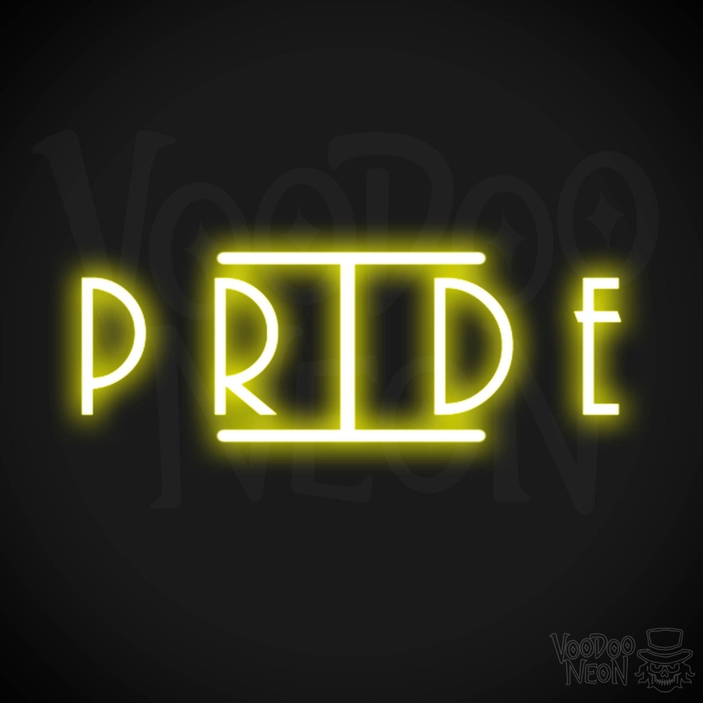 Pride Neon Sign - Neon Pride Sign - Color Yellow