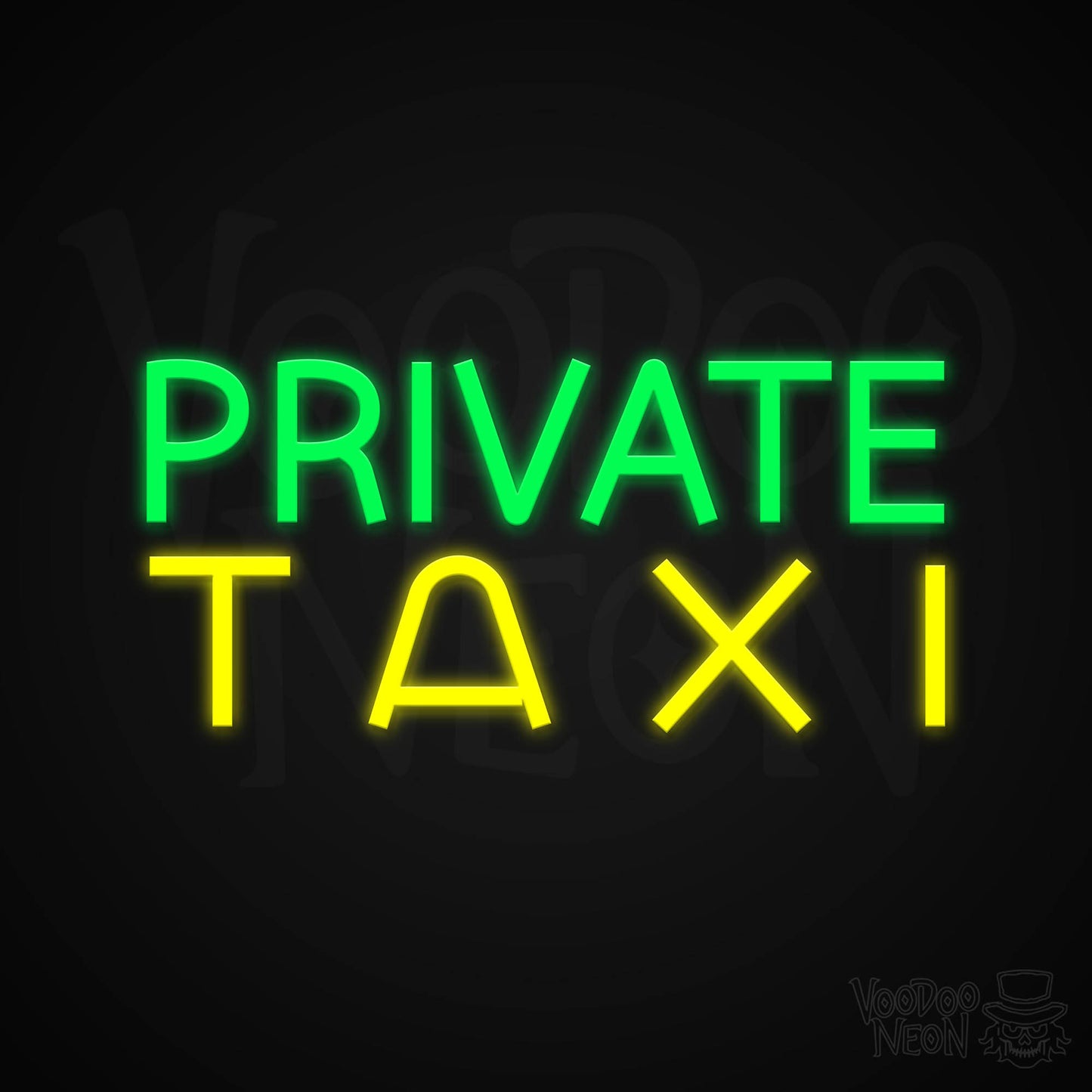 Private Taxi Neon Sign - Multi-Color - Blackwall