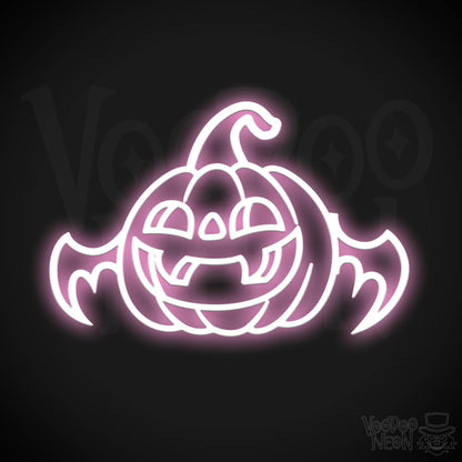 Neon Pumpkin Sign - Pumpkin Neon Sign - LED Halloween Artwork - Color Light Pink