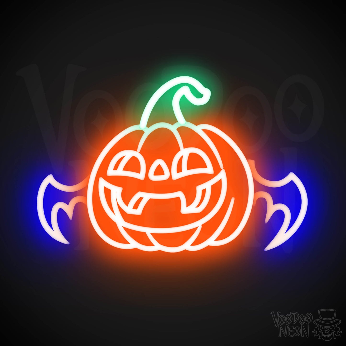 Neon Pumpkin Sign - Pumpkin Neon Sign - LED Halloween Artwork - Color Multi-Color