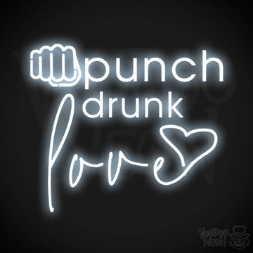 Punch Drunk Love Neon Sign - Neon Punch Drunk Love Sign - Color Cool White