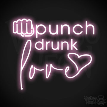 Punch Drunk Love Neon Sign - Neon Punch Drunk Love Sign - Color Light Pink