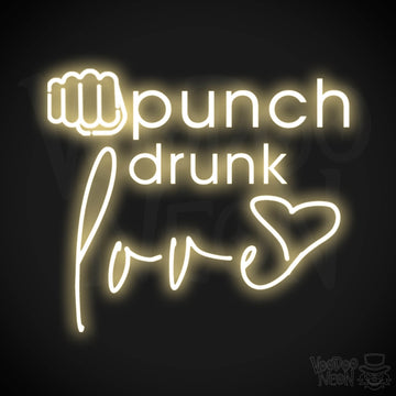 Punch Drunk Love Neon Sign - Neon Punch Drunk Love Sign - Color Warm White