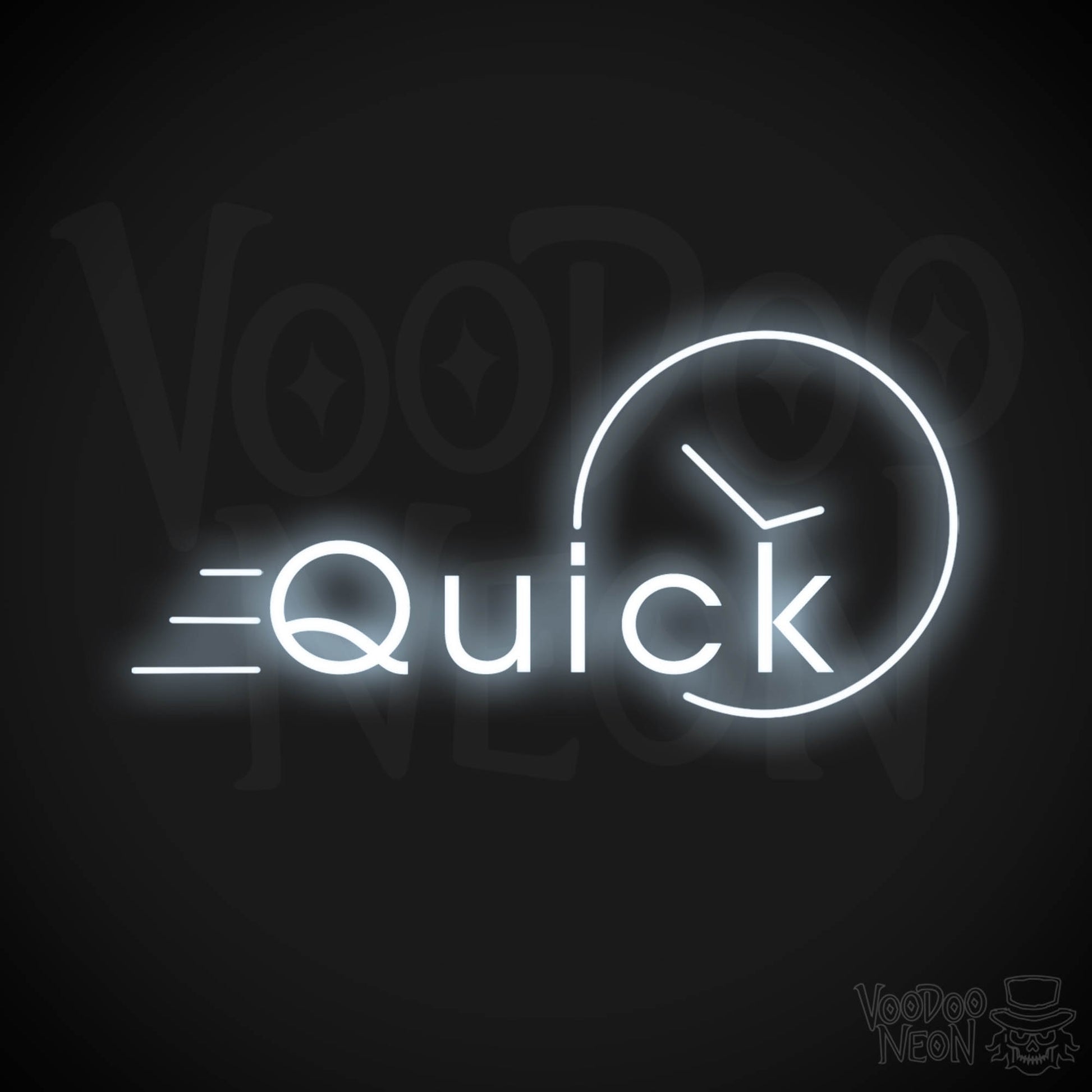Quick Neon Sign - Neon Quick Sign - Word Sign - Color Cool White