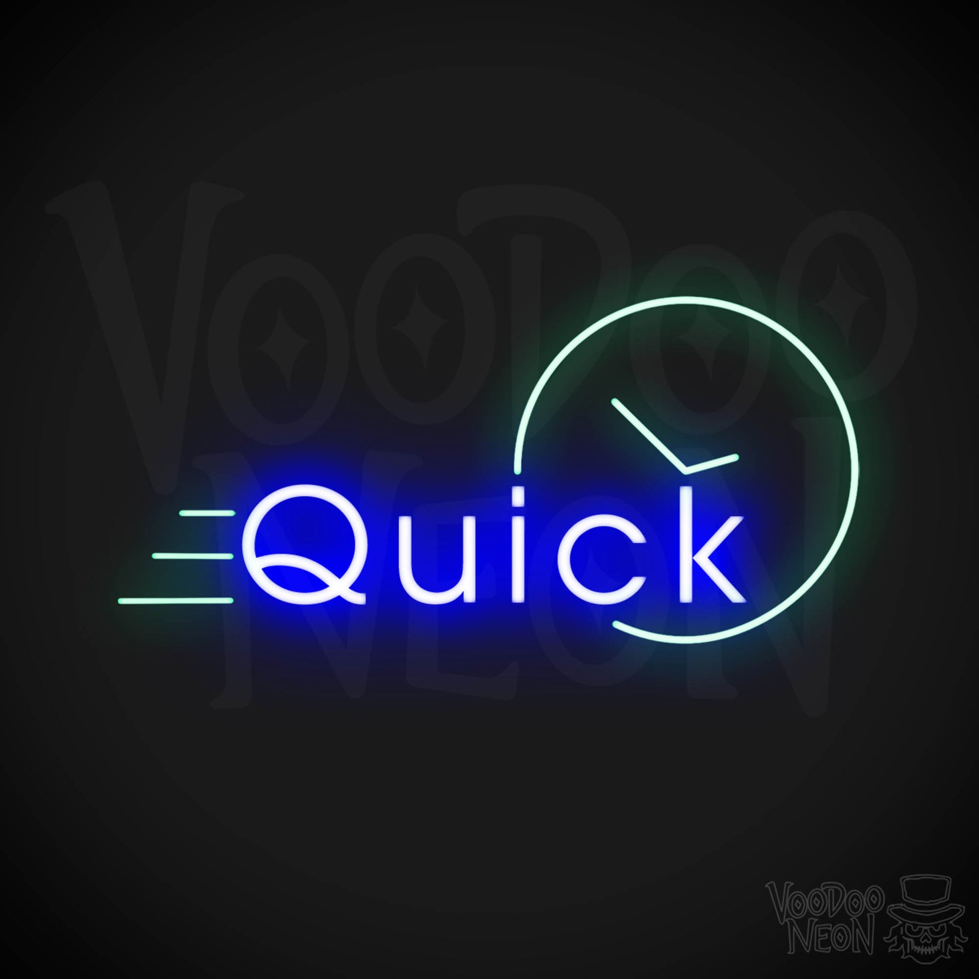 Quick Neon Sign - Neon Quick Sign - Word Sign - Color Multi-Color