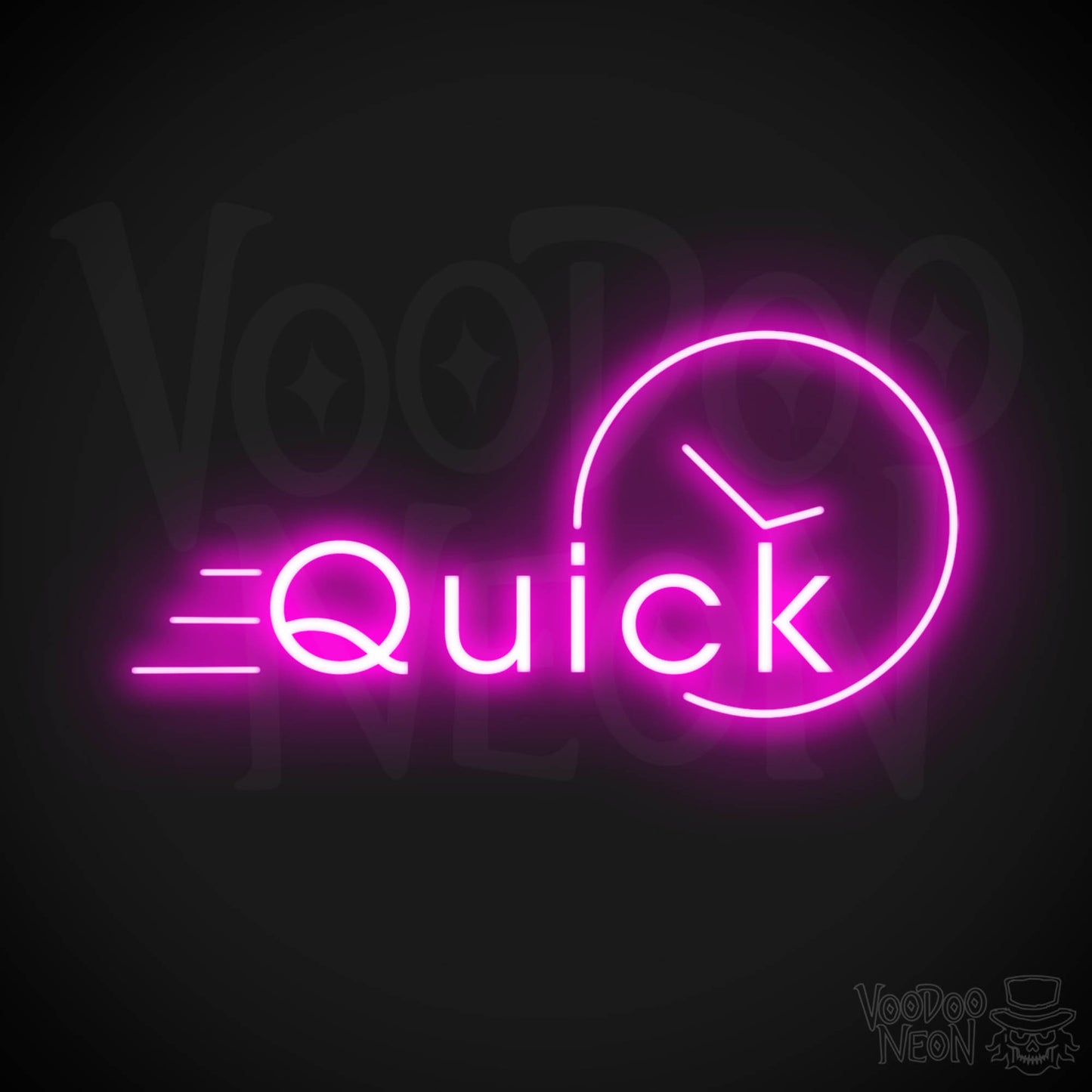 Quick Neon Sign - Neon Quick Sign - Word Sign - Color Pink