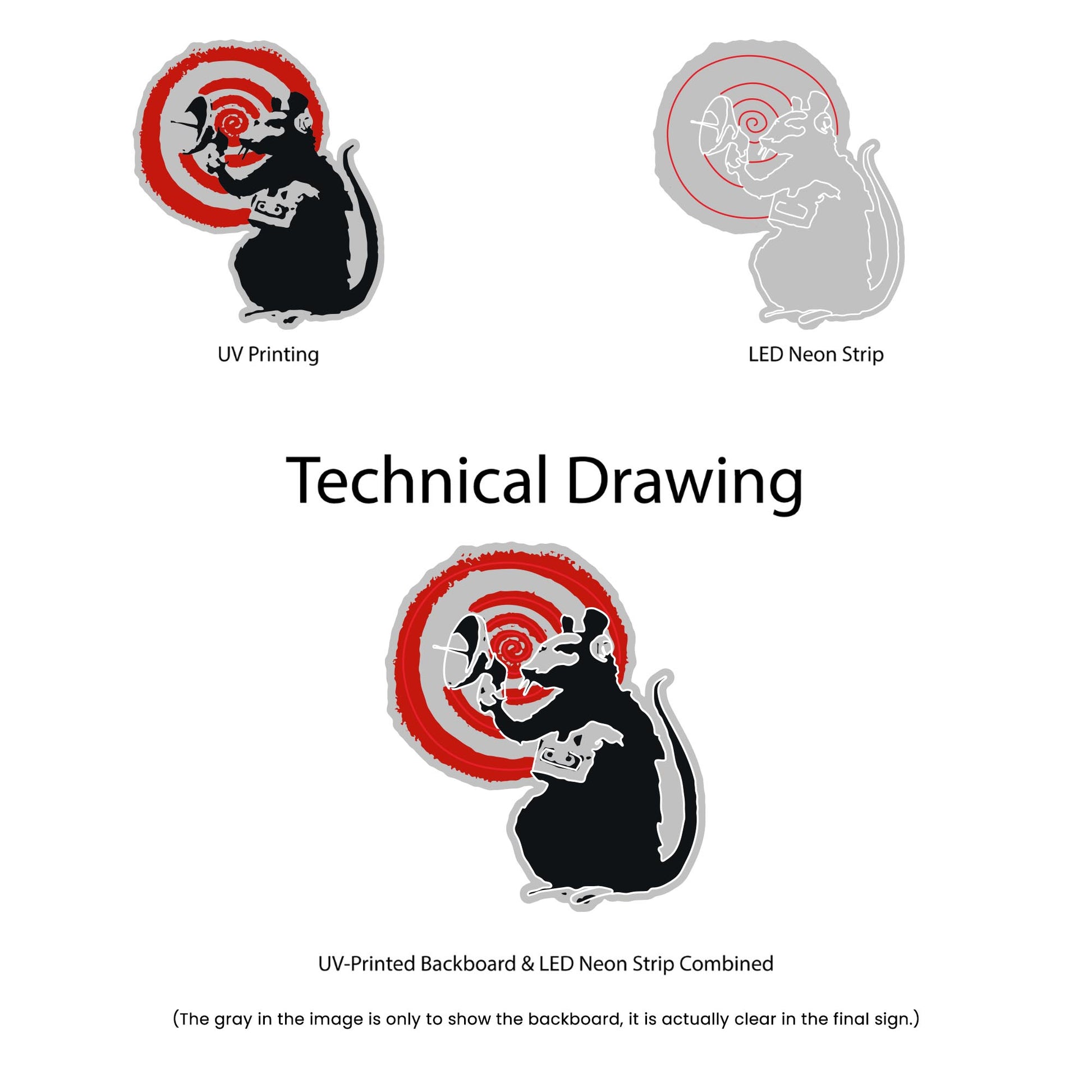 Technical Drawing Banksy Radar Rat